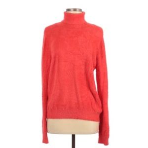 New Halogen Coral Orange Soft Turtleneck Sweater